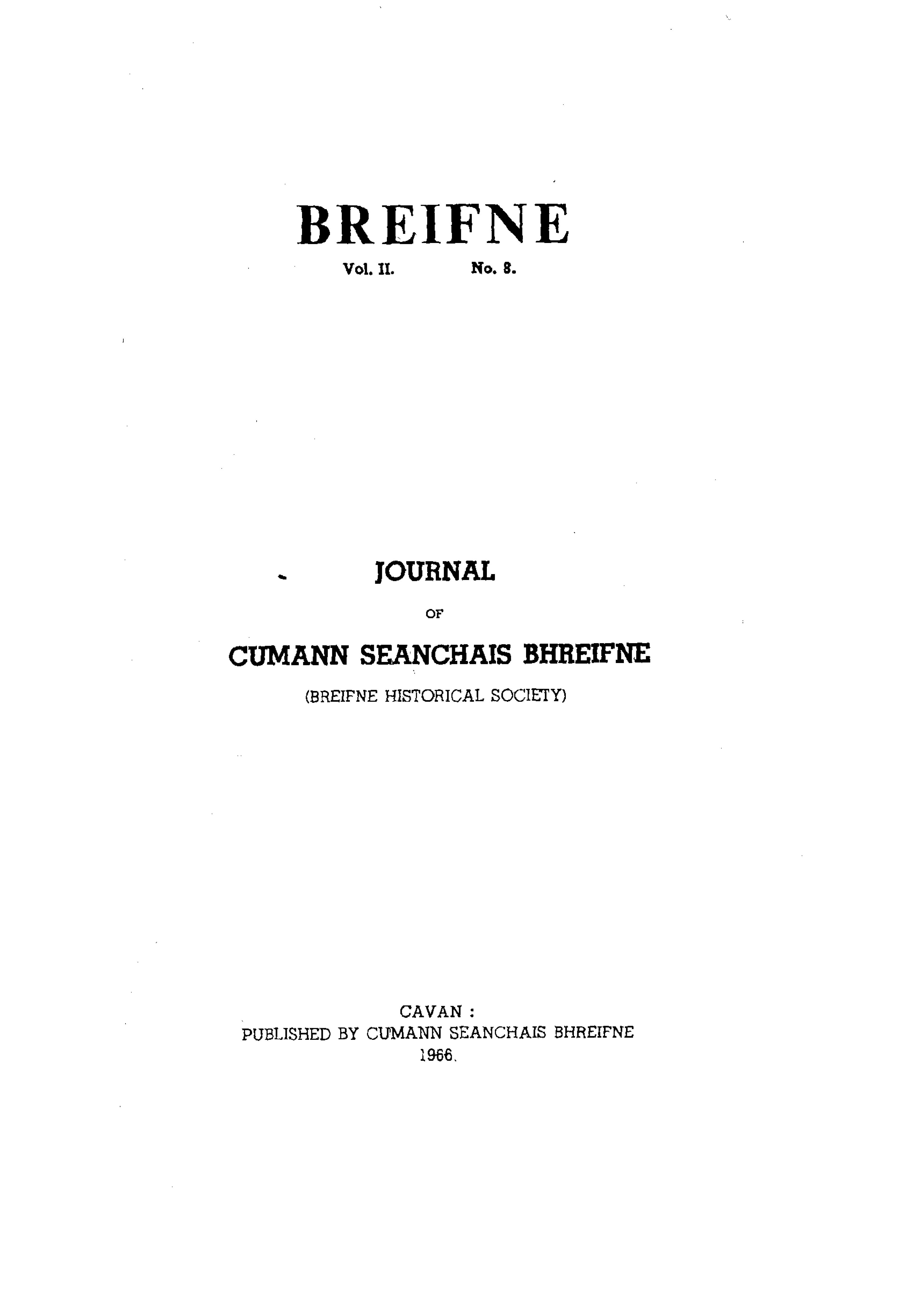 Breifne Journal 1966